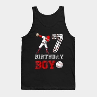 7th Birthday Boy Baseball Player Toodler Tank Top